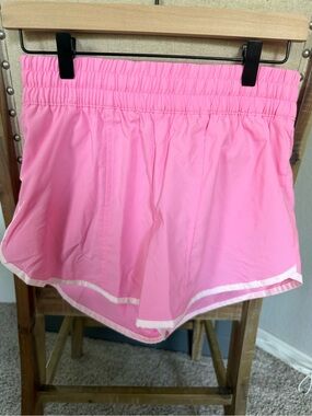 all in motion Pink Women's Athletic Shorts with White Trim